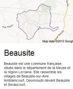 Beauzée sur Aire -Une rue dévastée