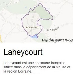 Laheycourt - L'Hôtel de ville après le bombardement