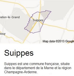 Suippes - L'église détruite